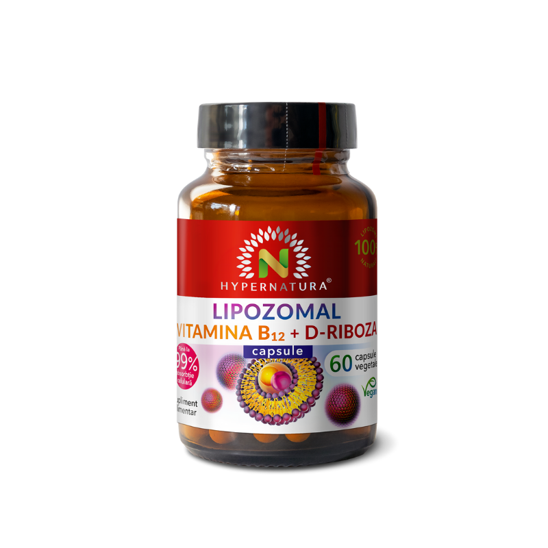 Vitamina B12 lipozomala + D-Riboza, 60 capsule vegetale, Hypernatura
