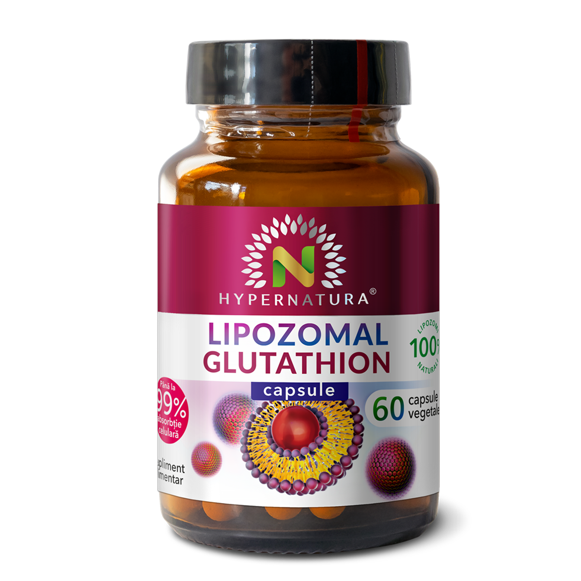 Glutathion lipozomal, 60 capsule vegetale, Hypernatura