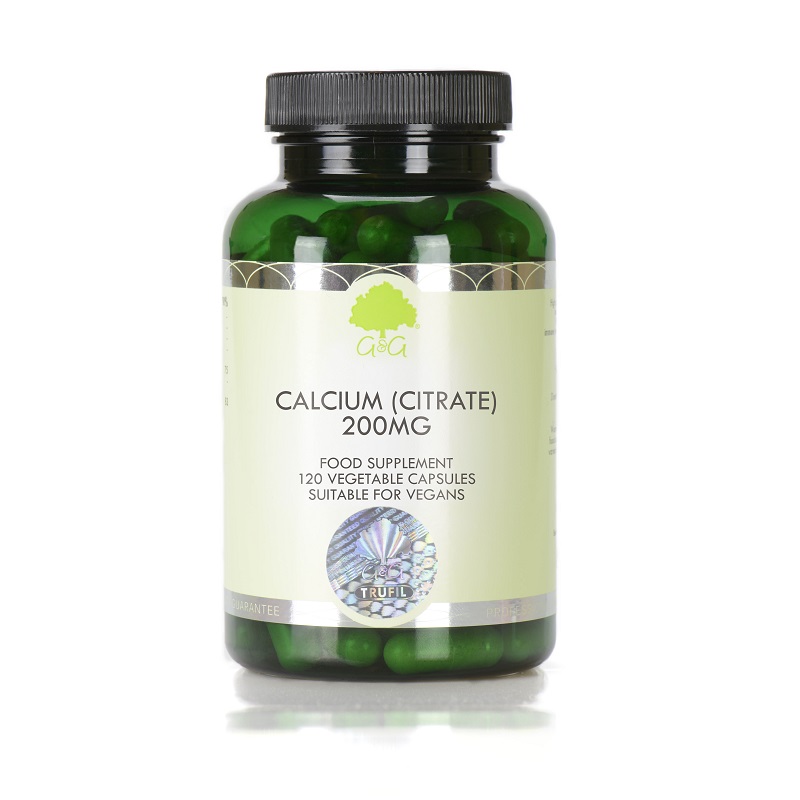 Calciu (citrat), 200 mg, 120 capsule, G&G