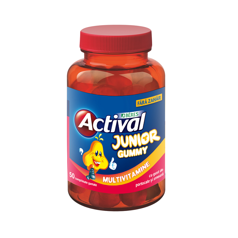 Actival Junior Gummy, 50 comprimate, Beres Pharmaceuticals