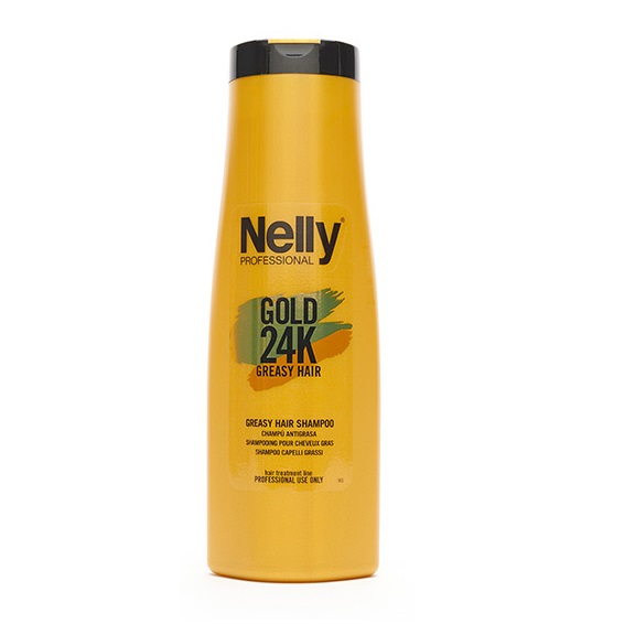 Sampon pentru par gras Gold 24K, 400 ml, Nelly Professional