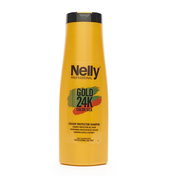 Sampon pentru parul vopsit Gold 24K Color Silk, 400 ml, Nelly Professional