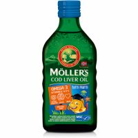 Omega 3 ulei ficat de cod cu aroma de tutti-frutti pentru copii, 250 ml, Moller's