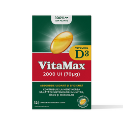Vitamax Vitamina D3, 12 capsule, Perrigo