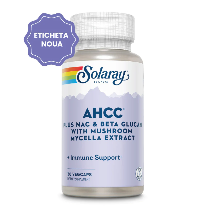 AHCC plus NAC & Beta Glucan  , Solaray, 30 capsule, Secom