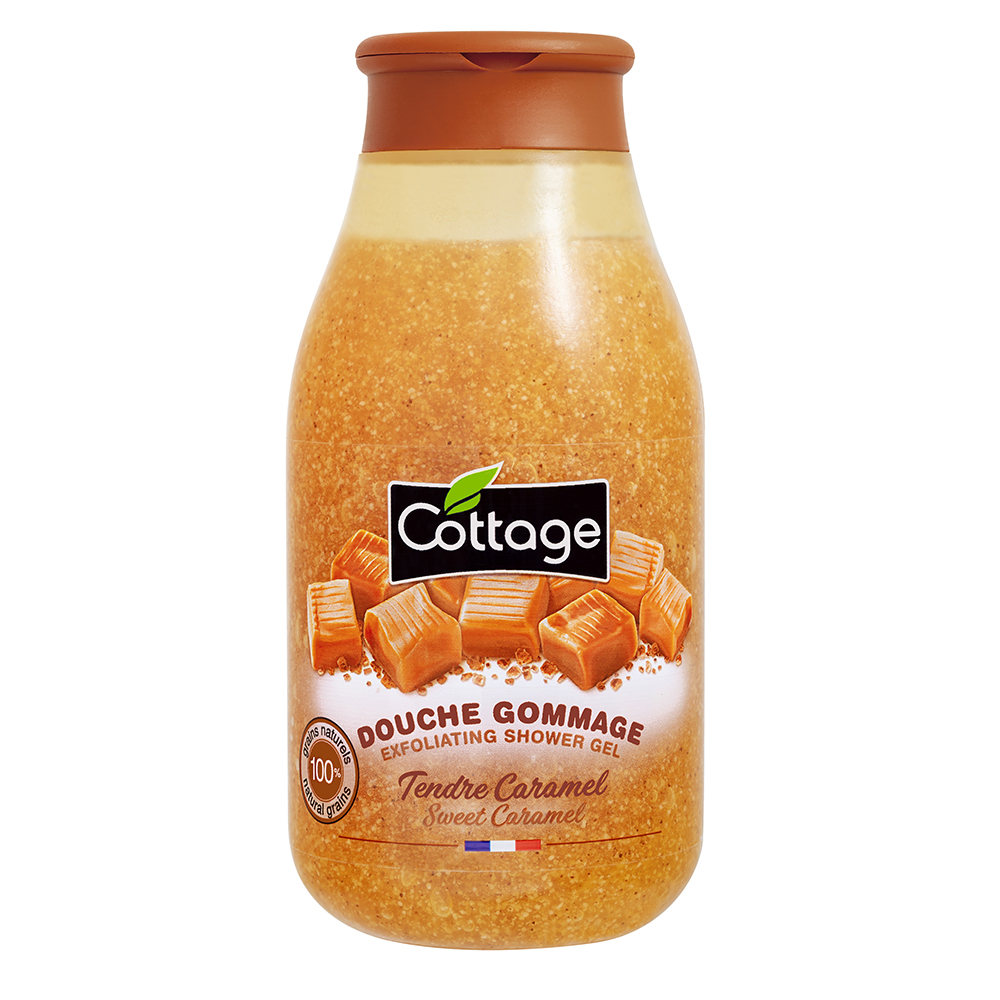 Gel de dus exfoliant Sweet Caramel, 270 ml, Cottage