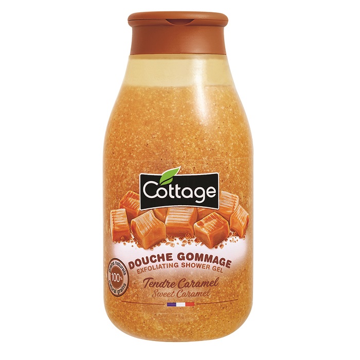 Gel de dus exfoliant Sweet Caramel, 270 ml, Cottage