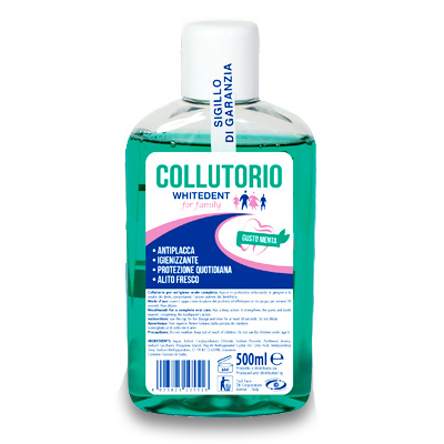 Apa de gura pentru intreaga familie Collutorio, 500 ml, Whitedent