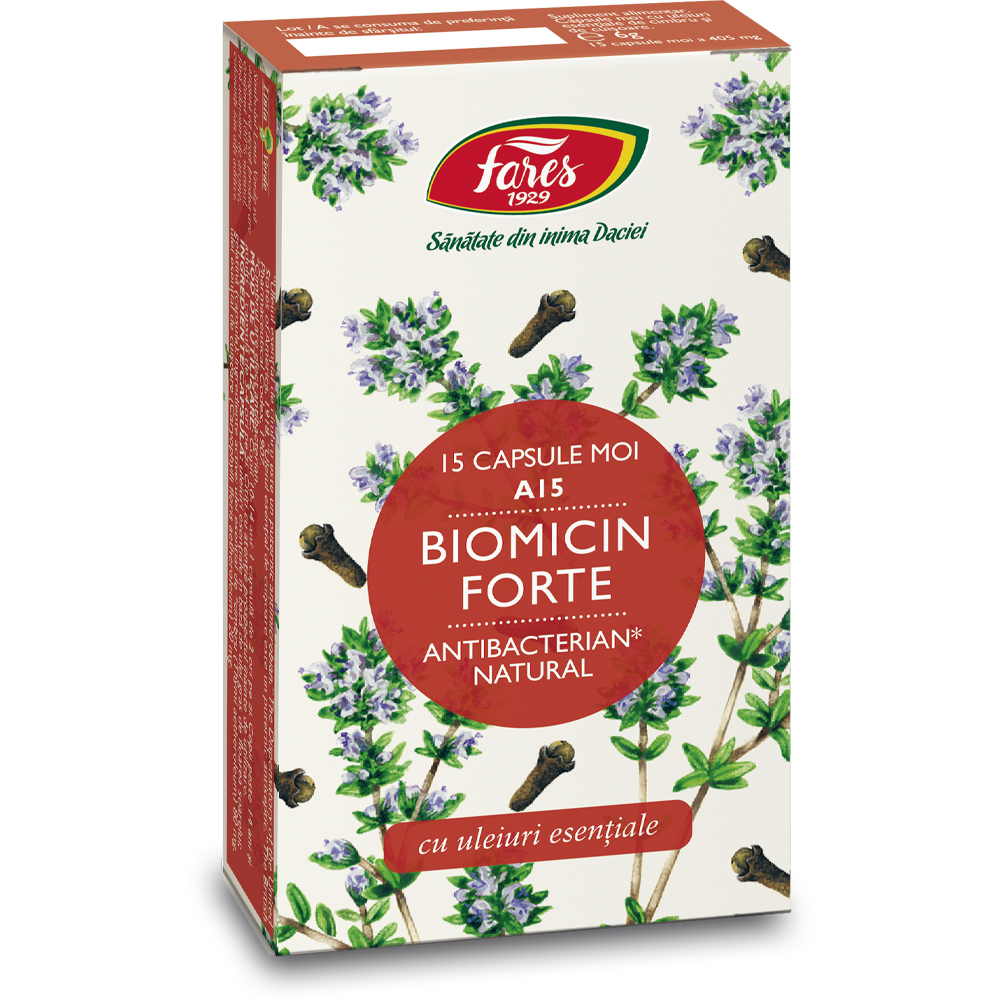 Biomicin Forte A15, 15 capsule, Fares