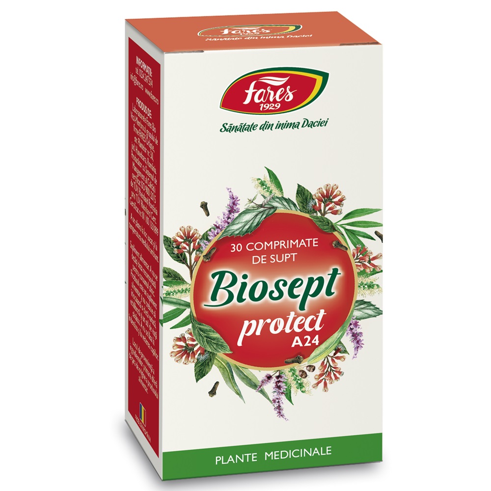 Biosept Plus (A24) Biosept Protect A24, 30 comprimate, Fares