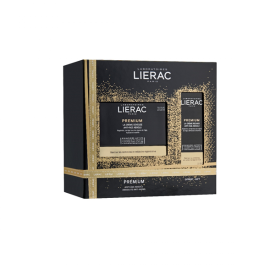 Set de Craciun 2021, Premium Crema Lejera 50ml + Premium Crema Contur Ochi 15ml, Lierac