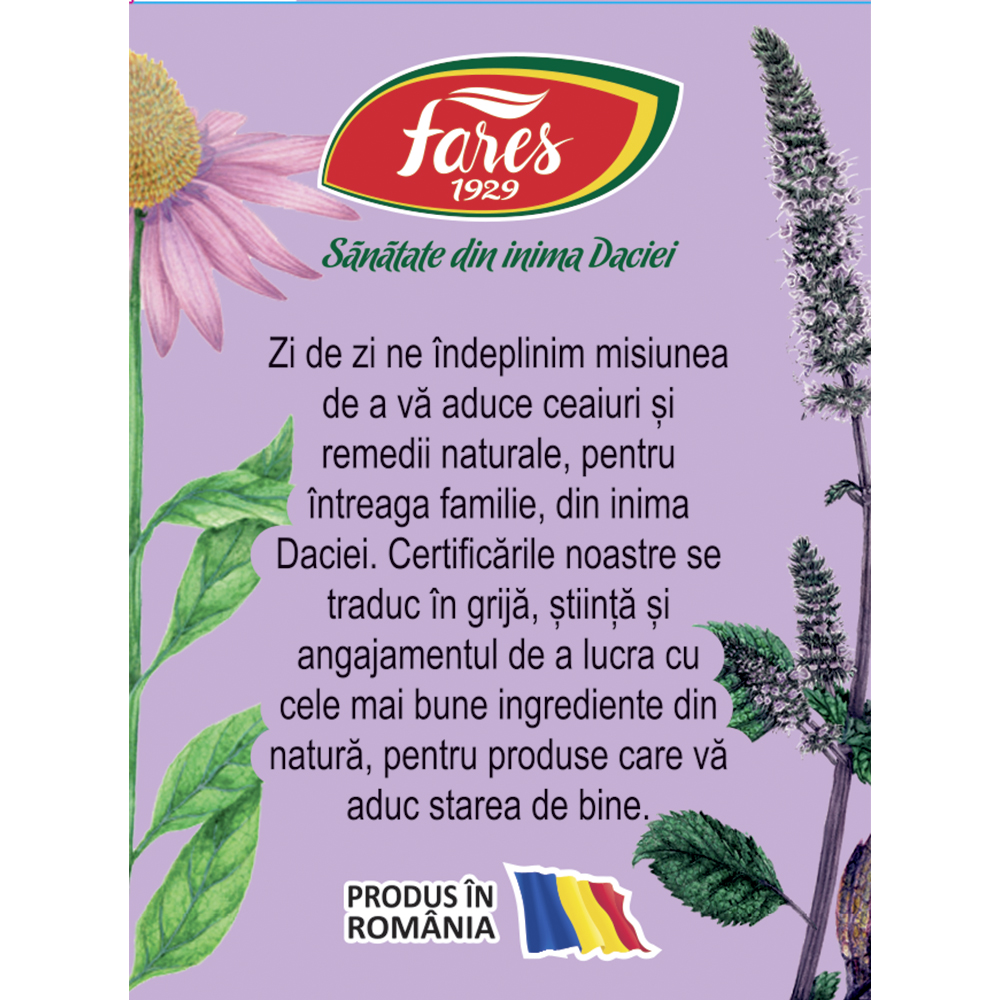 Ceai Imunitate F191, 20 plicuri, Fares : Farmacia Tei online