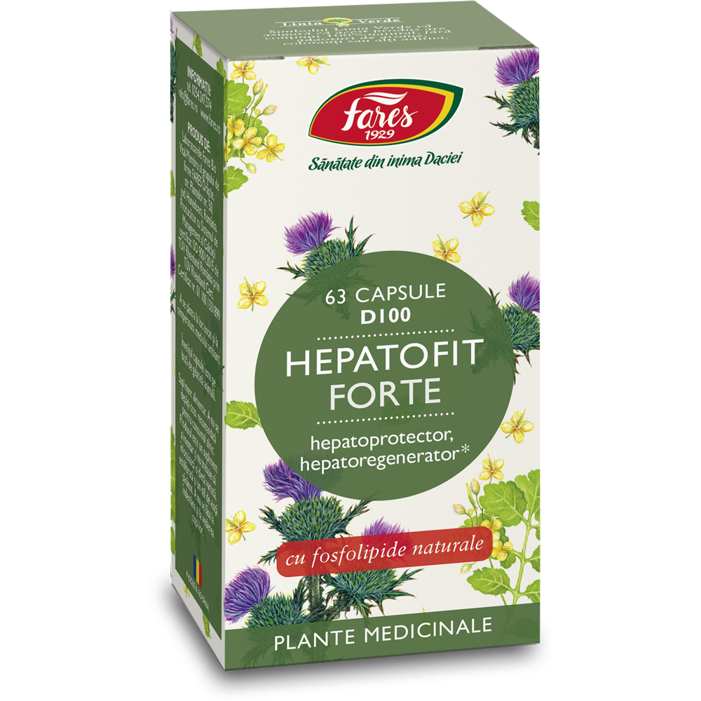 Hepatofit Forte D100, 63 capsule, Fares