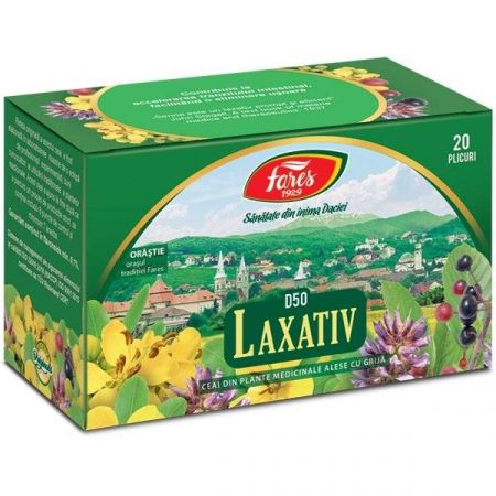 Ceai Laxativ, D50, 20 plicuri, Fares