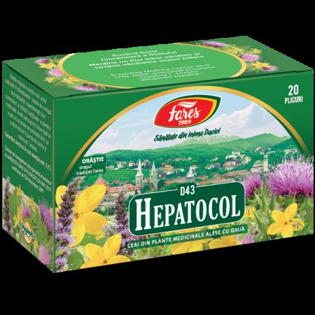 Ceai Hepatocol, D43, 20 plicuri - Fares