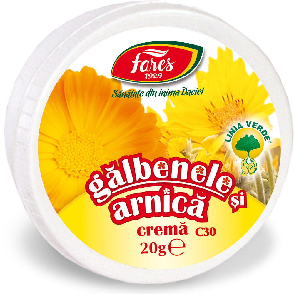 Crema de galbenele si arnica C30, 20 g, Fares