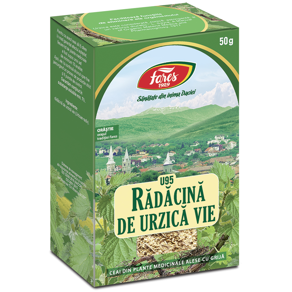 Ceai Radacina de Urzica vie U95, 50 g, Fares