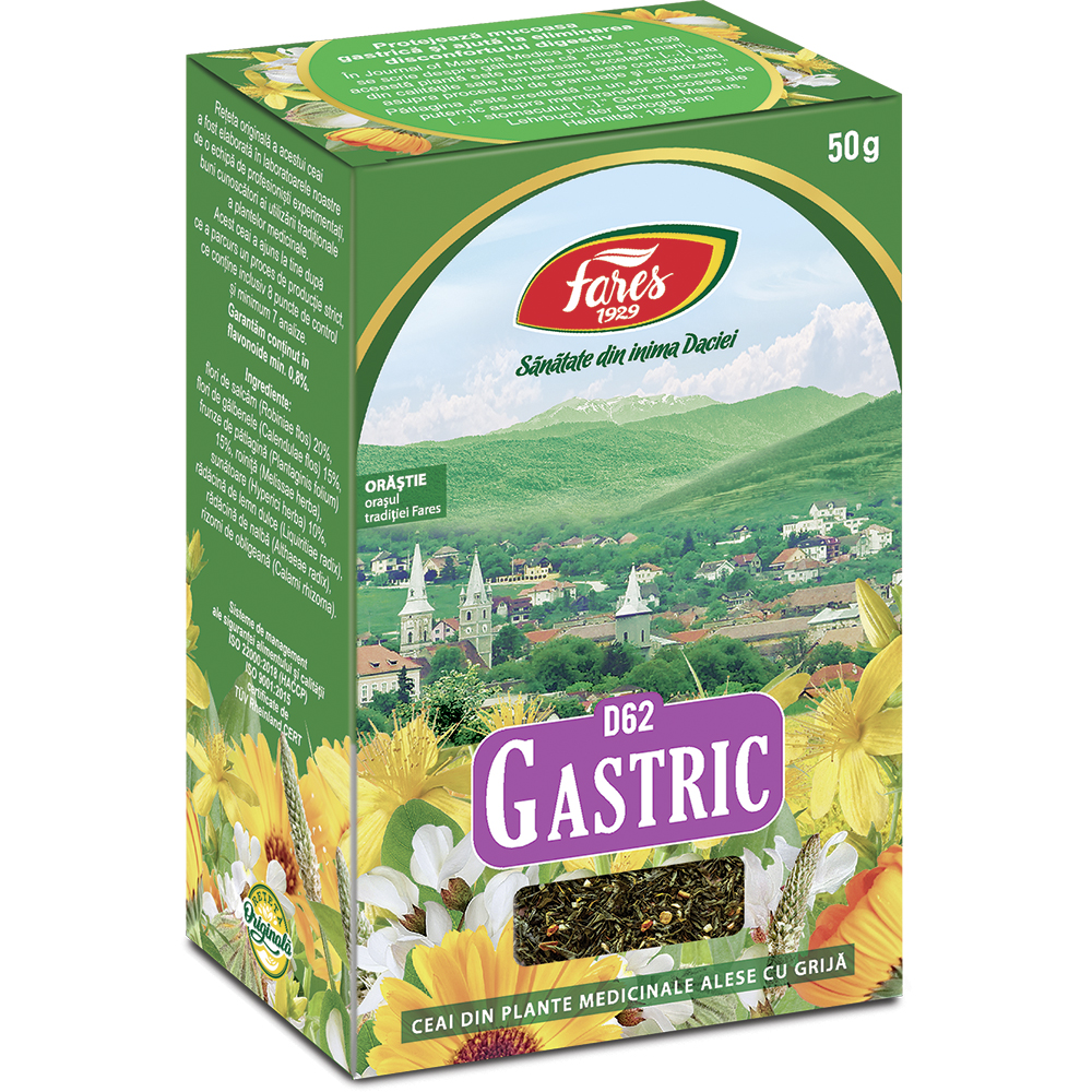 Ceai Gastric D62, 50 g, Fares