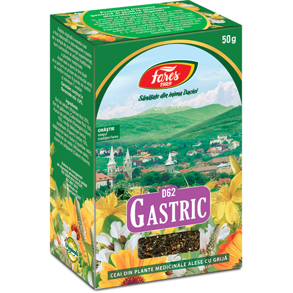 Ceai Gastric, D62, 50 g, Fares