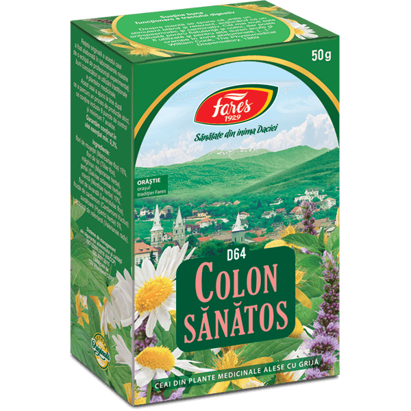 Ceai Colon Sanatos, D64, 50 g, Fares