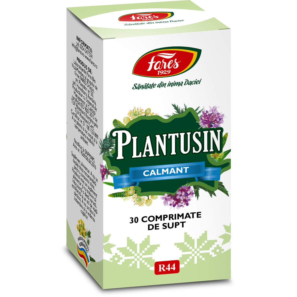 Plantusin, R44, 30 comprimate, Fares