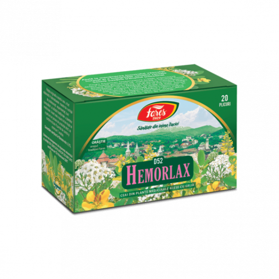 Ceai Hemorlax, D52, 20 plicuri, Fares