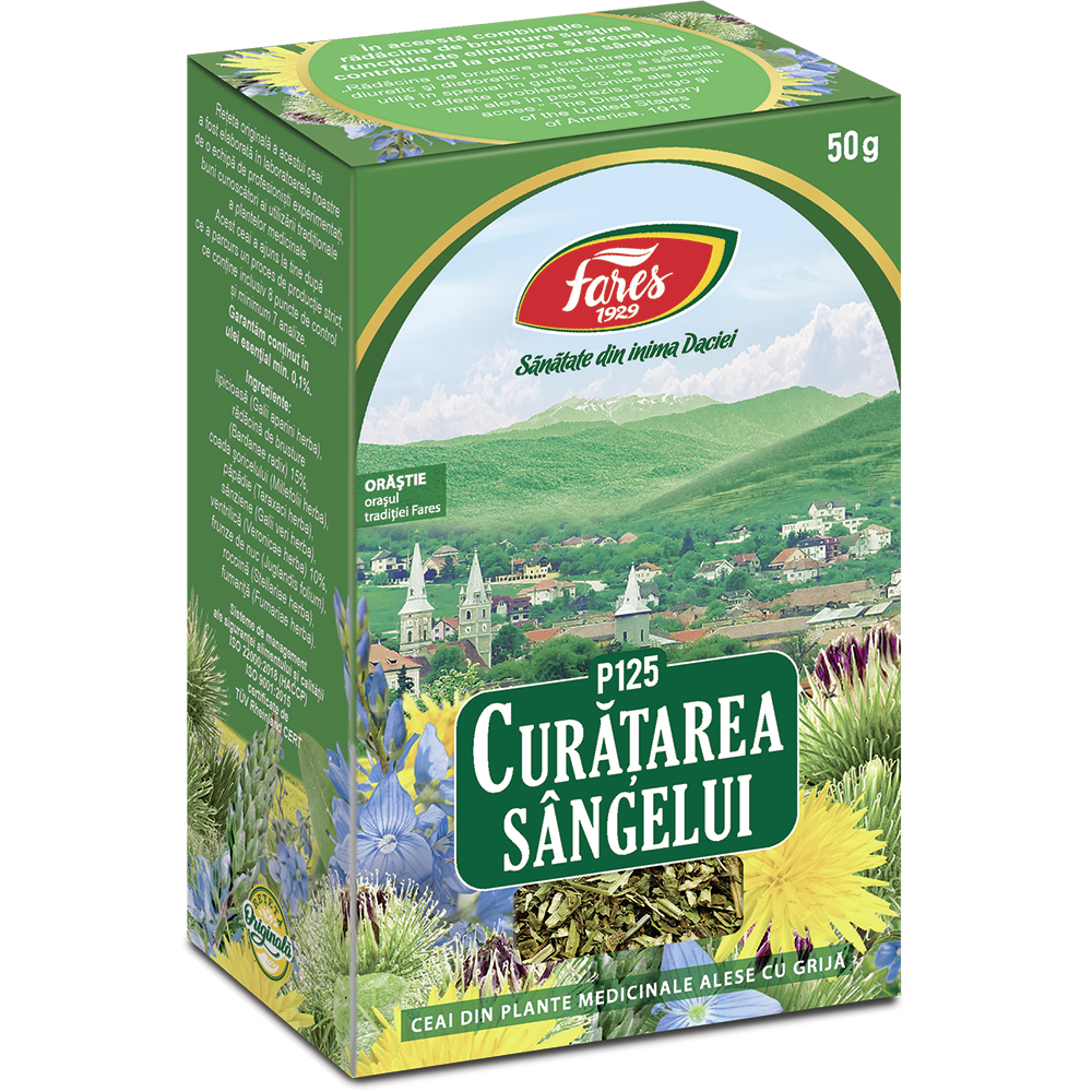 Ceai curatarea sangelui, P125, 50 g, Fares