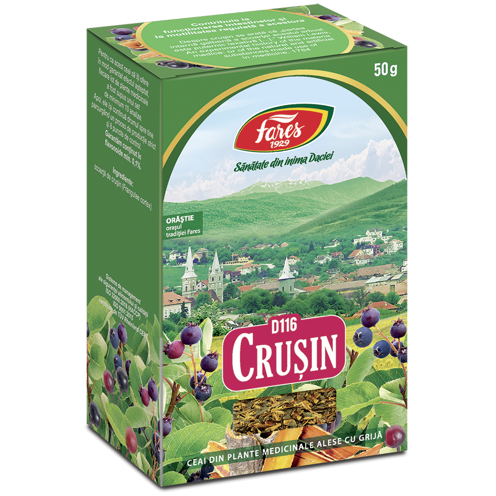 Ceai Crusin scoarta D 116, 50 g, Fares