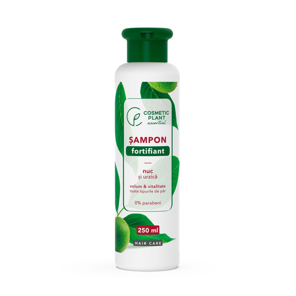 Șampon fortifiant cu extract de nuc și urzică Essential, 250 ml, Cosmetic Plant