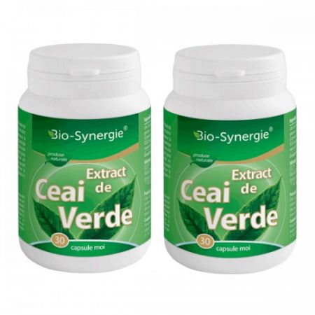 Pachet Extract Ceai Verde 400 mg, 30 + 30 capsule, Bio Synergie