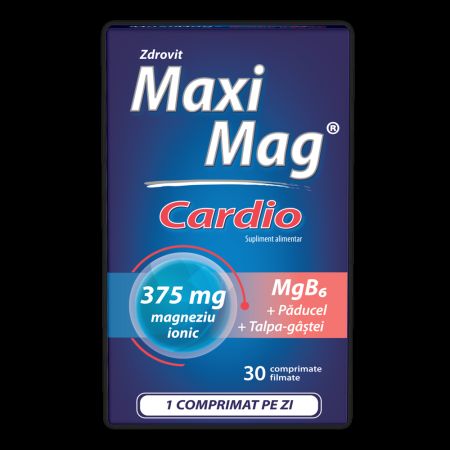 MaxiMag Cardio, 375 mg, 30 comprimate - Zdrovit