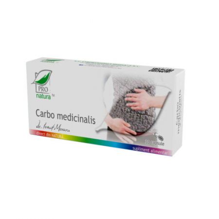 Carbo Medicinalis, 30 capsule - Pro Natura