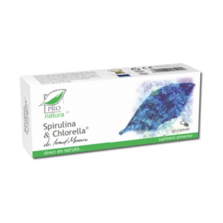 Spirulina & Chlorella, 30 capsule - Pro Natura