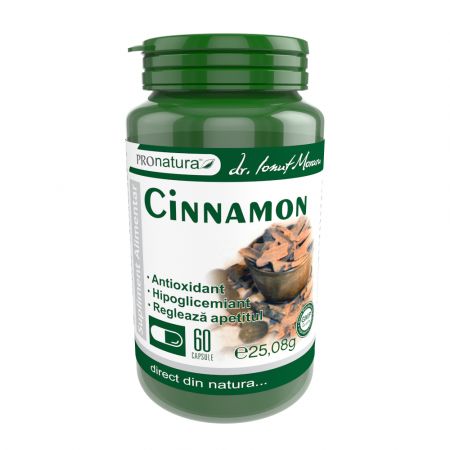 Cinnamon, 60 capsule - Pro Natura