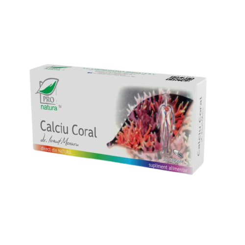 Calciu Coral, 30 capsule, Pro Natura