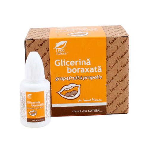 Glicerina Boraxata cu grapefruit si propolis, 15 ml, Pro Natura