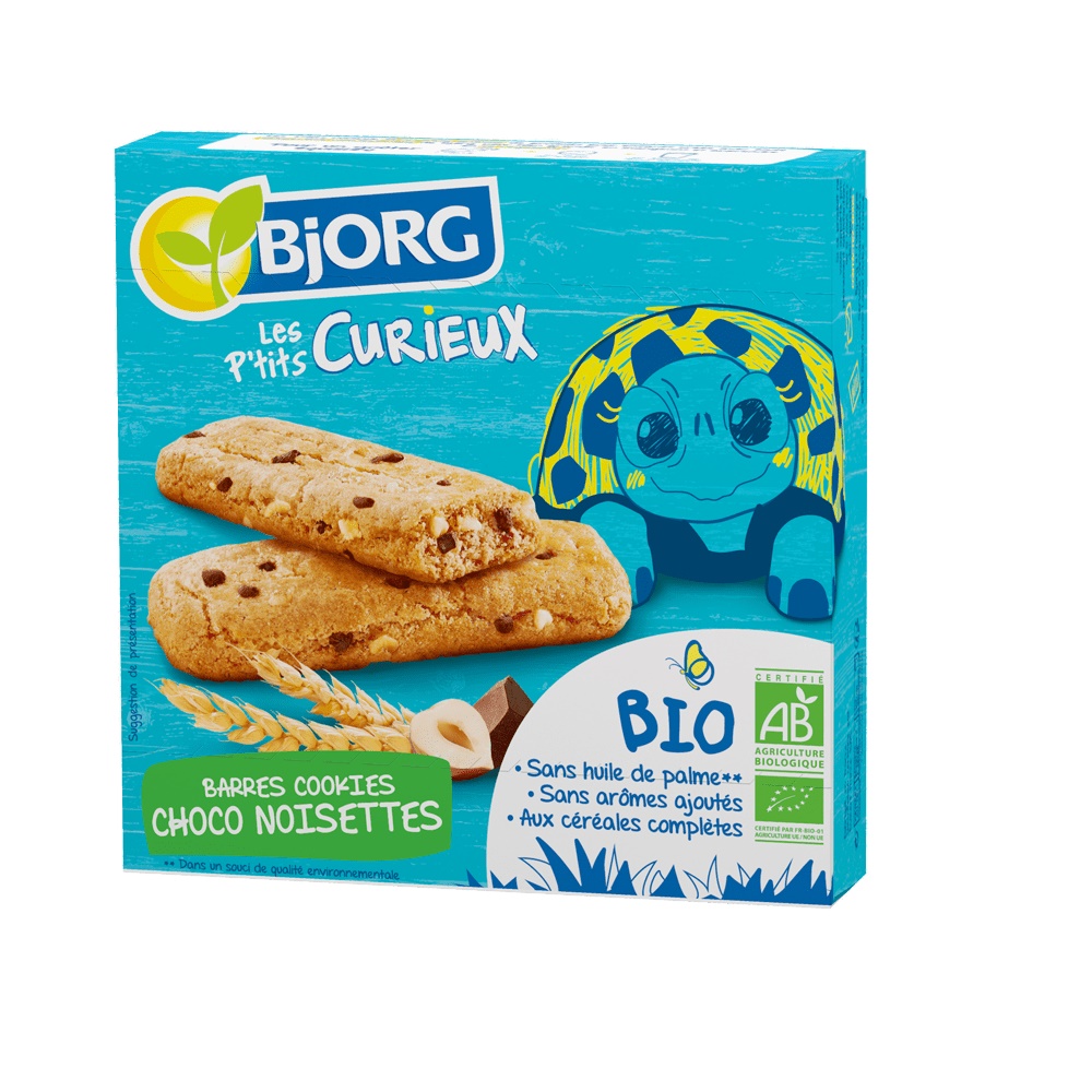 Biscuiti Bio cu pepite de ciocolata si nuci pentru copii, 140 g, Bjorg