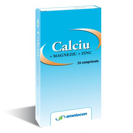 Calciu+Magneziu+Zinc, 24 comprimate - Amniocen
