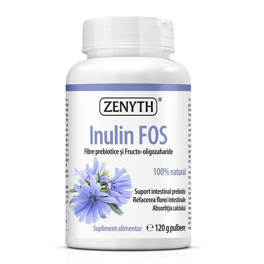 Inulin FOS pulbere, 120 g, Zenyth