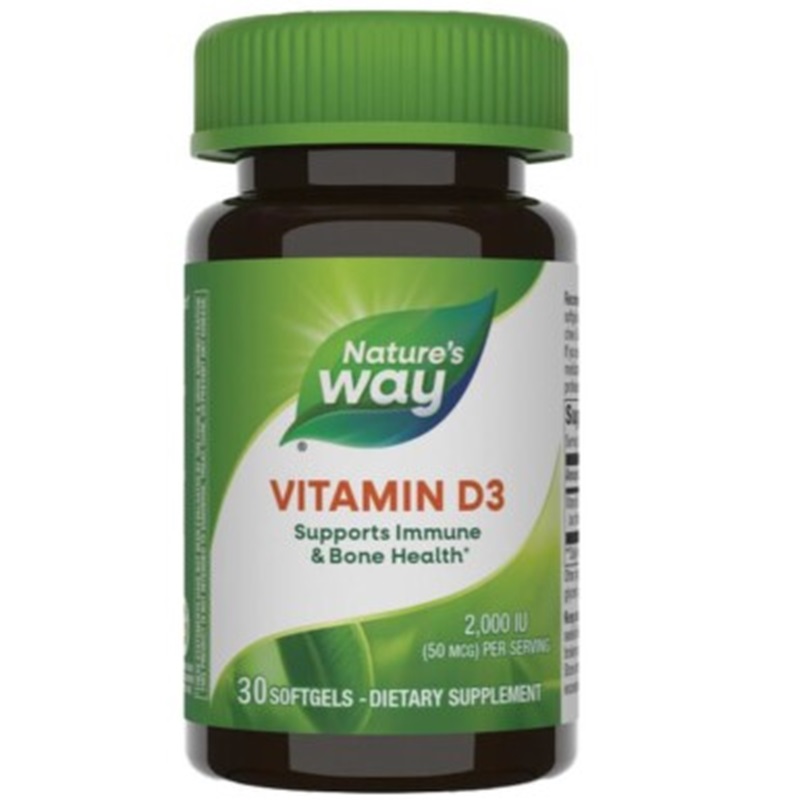 Vitamina D3 Nature's Way, 2000 UI, 30 capsule, Secom