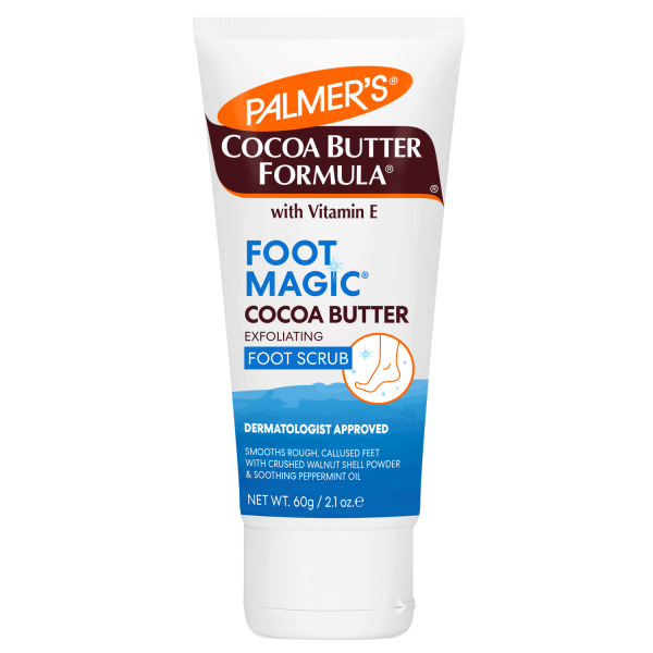 Exfoliant pentru picioare cu unt de cacao si vitamina E Foot Magic, 60 ml, Palmer's