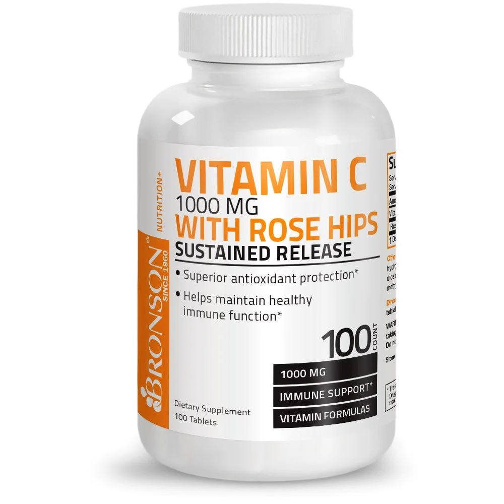 Vitamina C, 1000 mg, 100 tablete, Bronson Laboratories