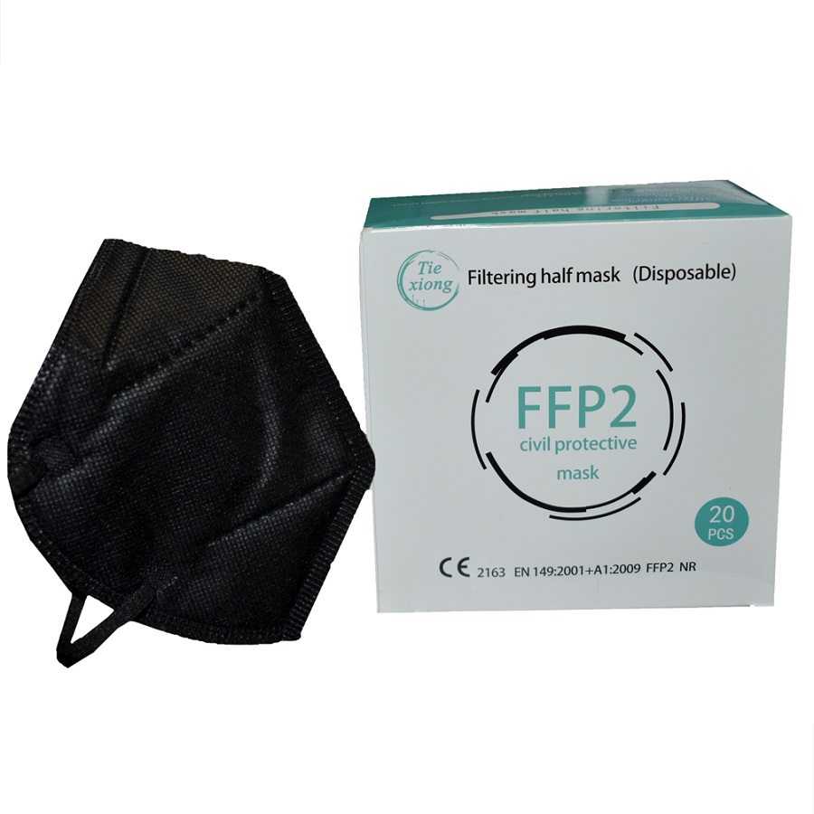Masca de protectie tip FFP2 de culoare neagra, 20 bucati, Depomedical