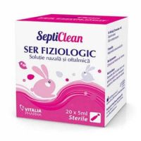 Ser fiziologic SeptiClean, 5 ml, 20 monodoze, Viva Pharma