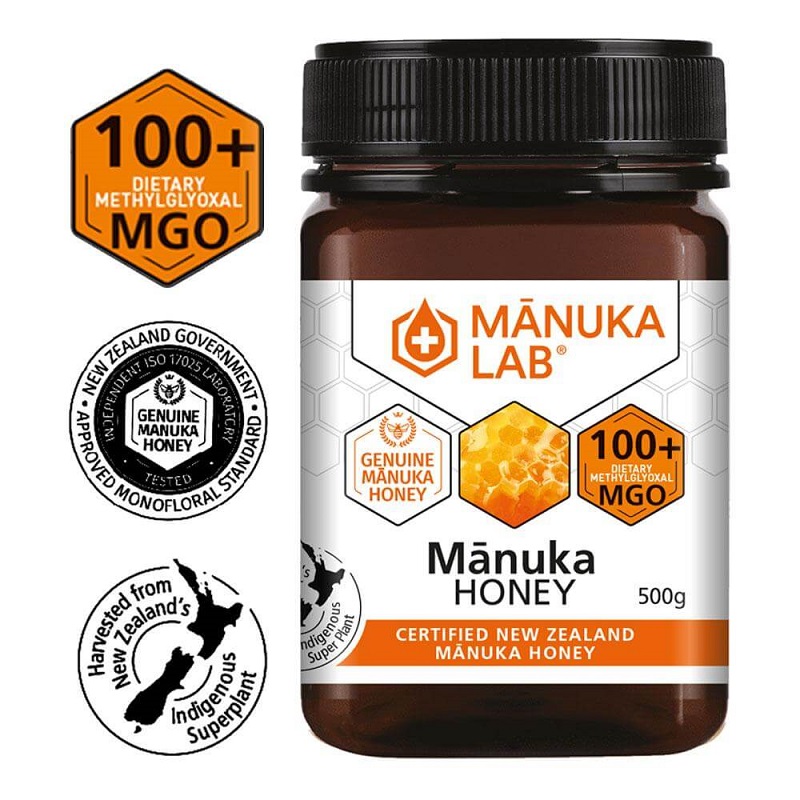 Miere de Manuka naturala MGO 100+, 500 g, Manuka Lab