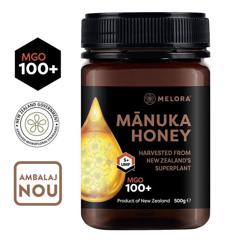 Miere de Manuka naturala MGO 100+, 500 g, Melora