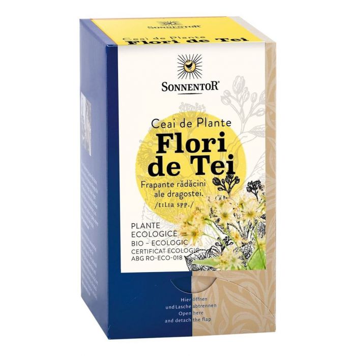 Ceai Bio Flori de Tei, 18 plicuri, Sonnetor