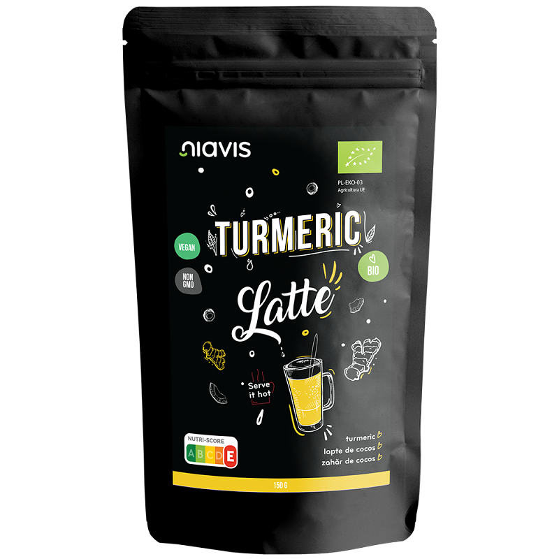 Turmeric Latte Pulbere Eco, 150 g, Niavis