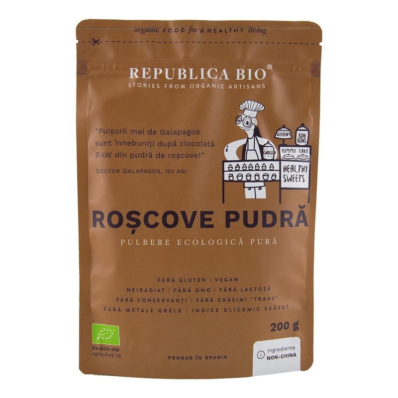 Pulbere ecologica pura de Roscove, 200 g, Republica Bio