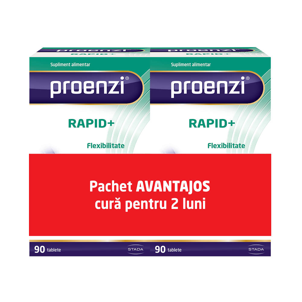 Pachet Proenzi Artrostop Rapid+, 90 + 90 tablete, Walmark